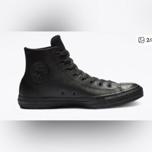 Converse All Star Black Leather high tops